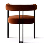 Juego de 6 sillas de comedor tapizadas Panipeachy, sillas de cocina de terciopelo contemporáneo con respaldo curvo y elegante base de metal