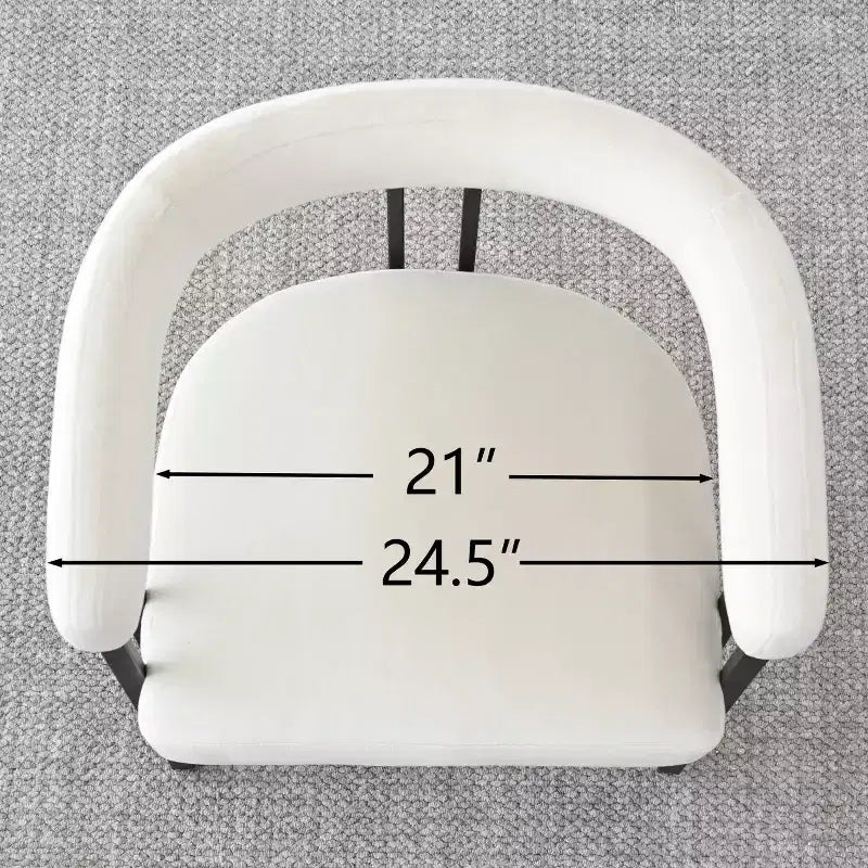 Juego de 6 sillas de comedor tapizadas Panipeachy, sillas de cocina de terciopelo contemporáneo con respaldo curvo y elegante base de metal