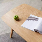Mesa de centro TUYOHW, estructura 100 % de roble de primera calidad, mesa baja de centro de 2 niveles natural de 120x56 cm / 102x51 cm para sala de estar, mesa auxiliar baja, fácil de montar