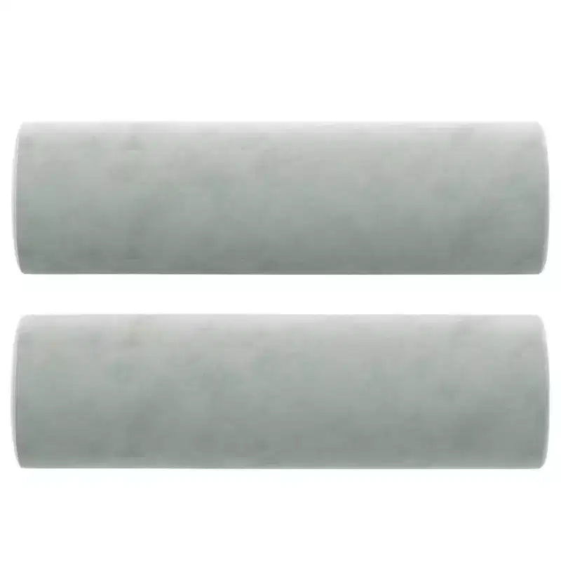 vidaXL Sofá de 3 plazas con cojines decorativos gris claro 70.9 de terciopelo