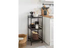 Acekool 3/4 Tier Carbon Steel Storage Rack, Bathroom Storage Shelving Unit and Plant Stand, Corner Bookcase for Kitchen Laundry Organization
