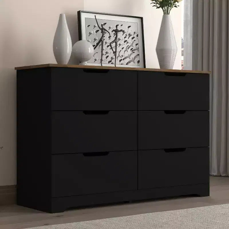 Galano 6 Drawer Dresser with Manufactured Wood Construction 47 W  15.6 D  31.7 H