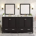 48 Vintage Bathroom Vanity Combo with Double Vanities, Bathroom Storage Cabinet with Soft Close Doors and Shelf