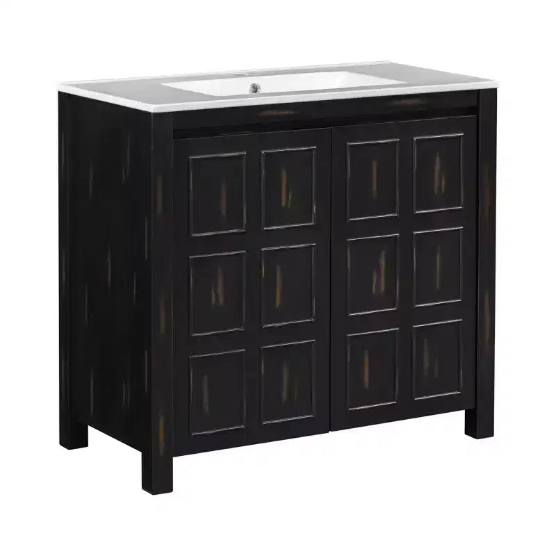 Tocador de baño de 72 pulgadas con tocadores dobles, mueble lavabo de baño con puertas de cierre suave y estante ajustable, Espresso