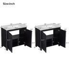 Tocador de baño de 72 pulgadas con tocadores dobles, mueble lavabo de baño con puertas de cierre suave y estante ajustable, Espresso