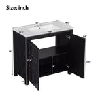Tocador de baño de 72 pulgadas con tocadores dobles, mueble lavabo de baño con puertas de cierre suave y estante ajustable, Espresso