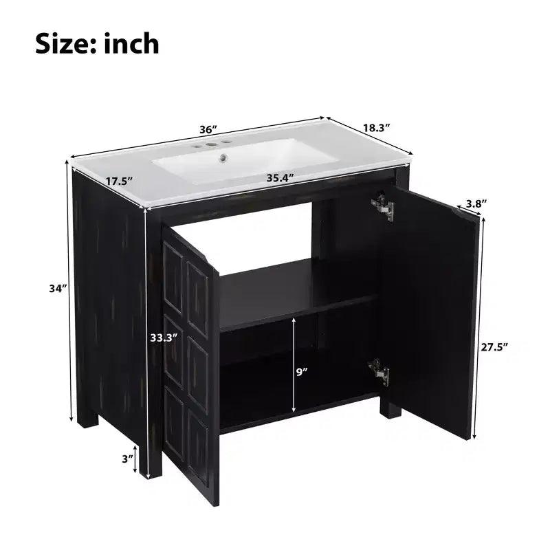Tocador de baño de 72 pulgadas con tocadores dobles, mueble lavabo de baño con puertas de cierre suave y estante ajustable, Espresso