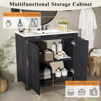 Tocador de baño de 72 pulgadas con tocadores dobles, mueble lavabo de baño con puertas de cierre suave y estante ajustable, Espresso
