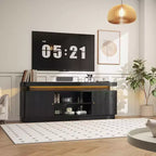 Acekool 63 Mueble de TV Moderno con Tomas de Corriente, Estante Ajustable y Almacenamiento, Consola Multimedia para Sala de Estar