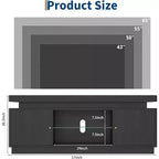 Acekool 63 Mueble de TV Moderno con Tomas de Corriente, Estante Ajustable y Almacenamiento, Consola Multimedia para Sala de Estar