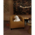 Sillón decorativo, sillones individuales acogedores de boucle, sillón club redondo cómodo, sillón moderno con cojín suave, para sala de estar, dormitorio, lectura