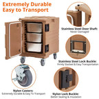 COZONY Calentador Portátil de Alimentos 82 QT, Ruedas de Carga de Doble Extremo de Calentamiento Eficiente para Reuniones Familiares Comedor