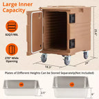 COZONY Calentador Portátil de Alimentos 82 QT, Ruedas de Carga de Doble Extremo de Calentamiento Eficiente para Reuniones Familiares Comedor
