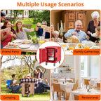 COZONY Calentador Portátil de Alimentos 82 QT, Ruedas de Carga de Doble Extremo de Calentamiento Eficiente para Reuniones Familiares Comedor