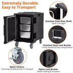 COZONY Calentador Portátil de Alimentos 82 QT, Ruedas de Carga de Doble Extremo de Calentamiento Eficiente para Reuniones Familiares Comedor
