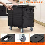 COZONY Calentador Portátil de Alimentos 82 QT, Ruedas de Carga de Doble Extremo de Calentamiento Eficiente para Reuniones Familiares Comedor