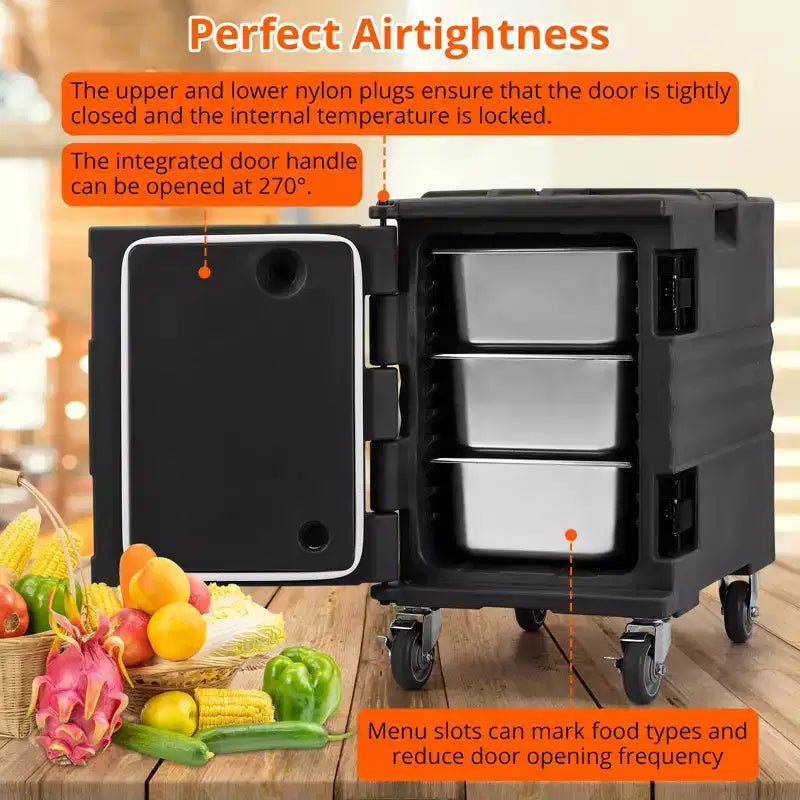 COZONY Calentador Portátil de Alimentos 82 QT, Ruedas de Carga de Doble Extremo de Calentamiento Eficiente para Reuniones Familiares Comedor