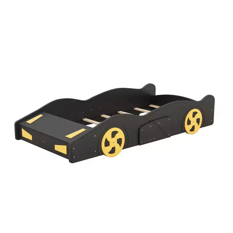 Cama plataforma GDFStudio Dean con forma de coche, ruedas y almacenamiento