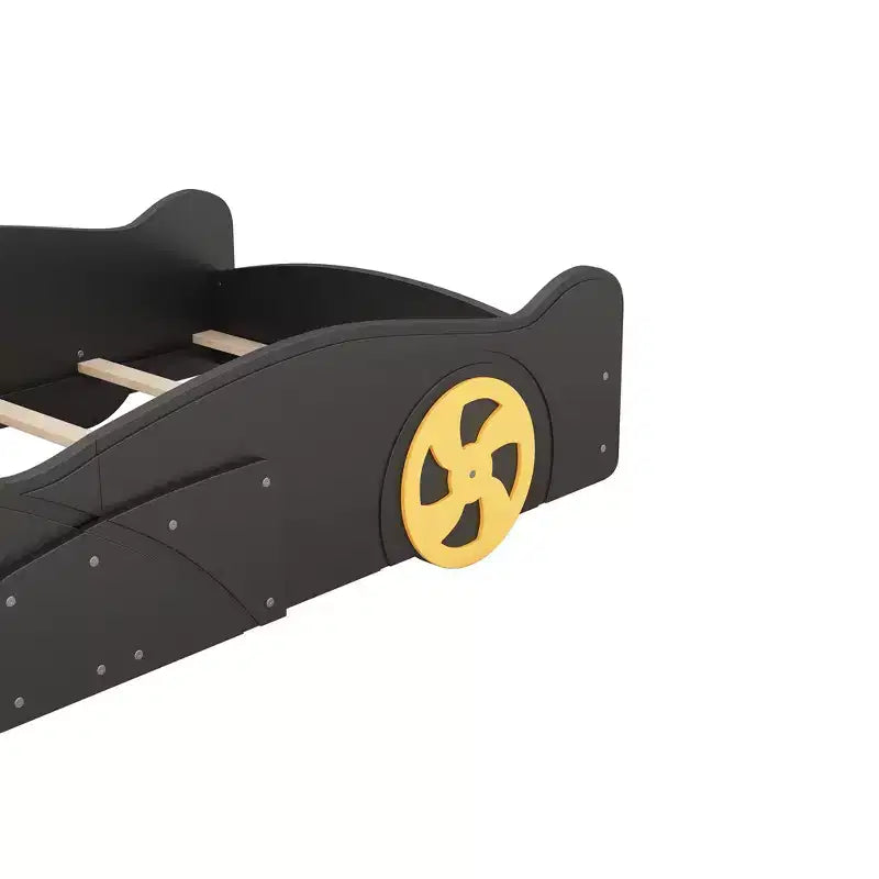 Cama plataforma GDFStudio Dean con forma de coche, ruedas y almacenamiento
