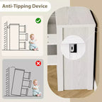 Cómoda de 6 cajones para dormitorio, cómoda de madera ancha sin tiradores, mueble de almacenamiento grande y moderno para sala de estar, pasillo o entrada.
