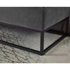 TUYOHW 58.6 Banco otomana de moda para pie de cama con almacenamiento, otomana de terciopelo de lujo, banco decorativo relleno de espuma suave con patas de hierro, capacidad de 227 kg