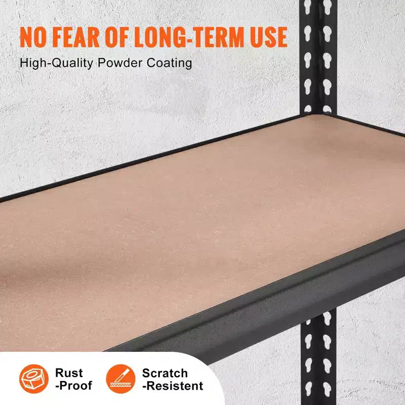 Estantería de almacenamiento de 30x12x60 pulgadas, 5 estantes ajustables con capacidad de 2000 lb, estantería metálica de alta resistencia para garaje, organizador utilitario, negra