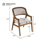 Christopher Knight Home Rosa, sillas de comedor tapizadas de madera de caucho de mediados de siglo (juego de 2)