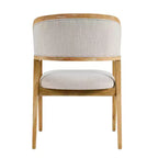 Christopher Knight Home Rosa, sillas de comedor tapizadas de madera de caucho de mediados de siglo (juego de 2)