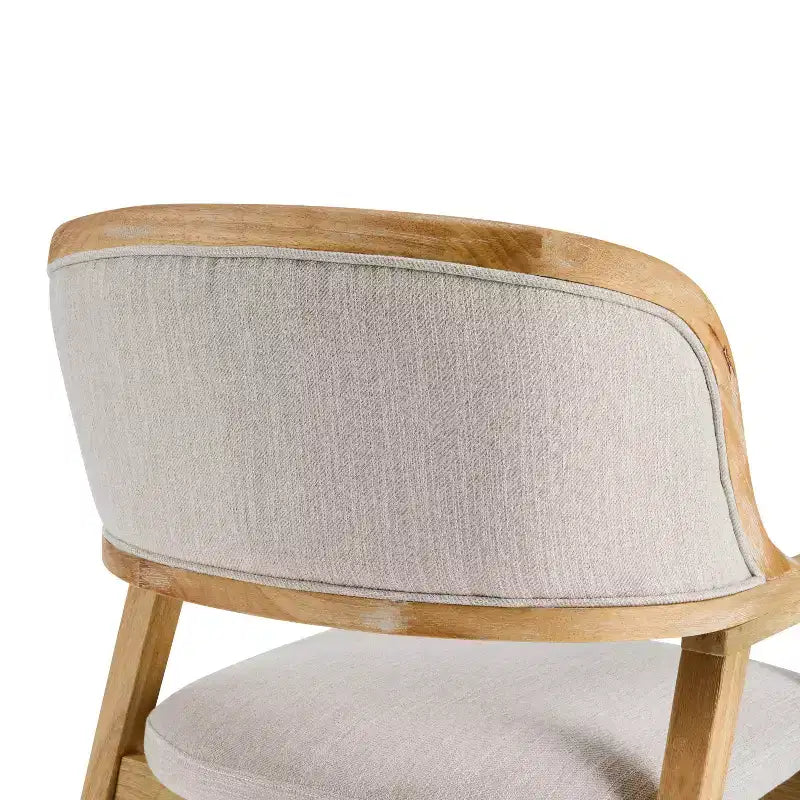 Christopher Knight Home Rosa, sillas de comedor tapizadas de madera de caucho de mediados de siglo (juego de 2)