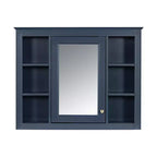 CASAINC 35 x 27.5 Espejo para baño con 6 estantes abiertos, gabinete de medicinas montado en la pared (sin tocador)