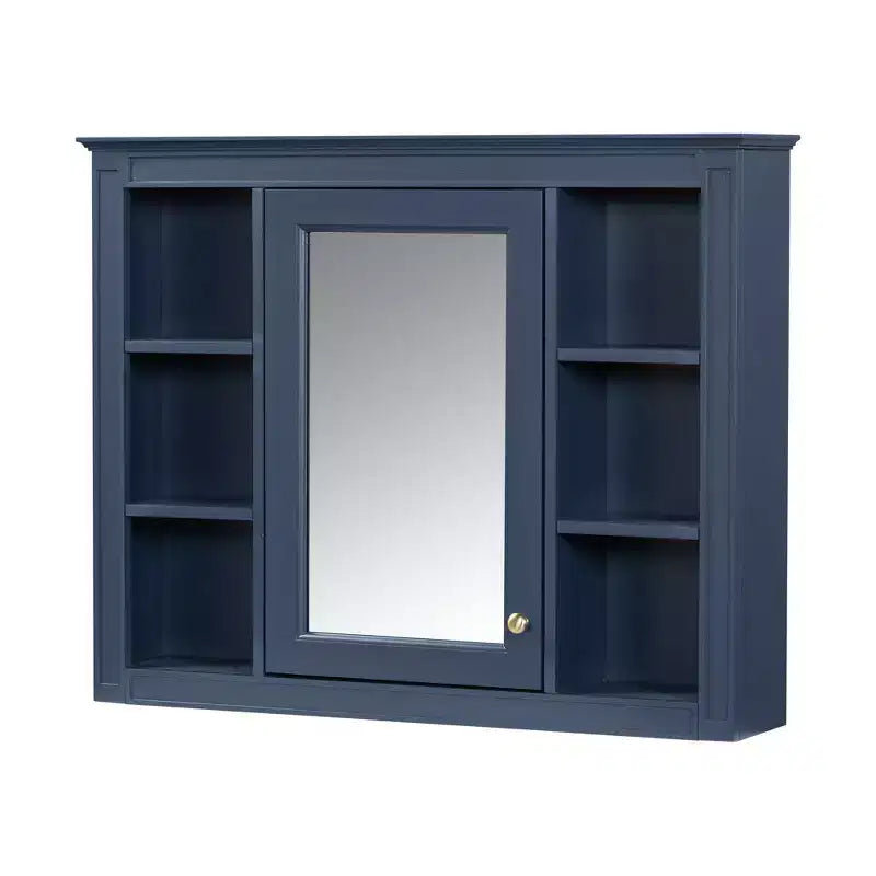 CASAINC 35 x 27.5 Bathroom Mirror Cabinet with 6 Open Shelves, Wall Mounted Medicine Cabinet (No Vanity)