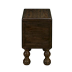 Mesa Auxiliar de Madera Maciza con Cajón, Mesa Auxiliar Estrecha de 23.6 pulgadas para Espacios Pequeños