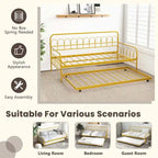 Sofá cama de metal tamaño individual con cama nido