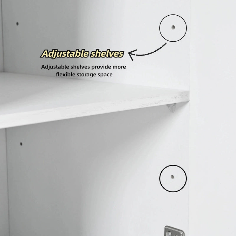 Aparador tipo bufé de 4 puertas de 60 pulgadas