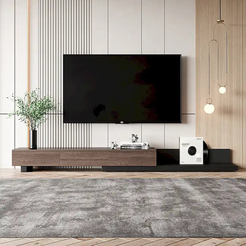 Mueble de TV Extensible con 3 Cajones, de 180 cm a 280 cm