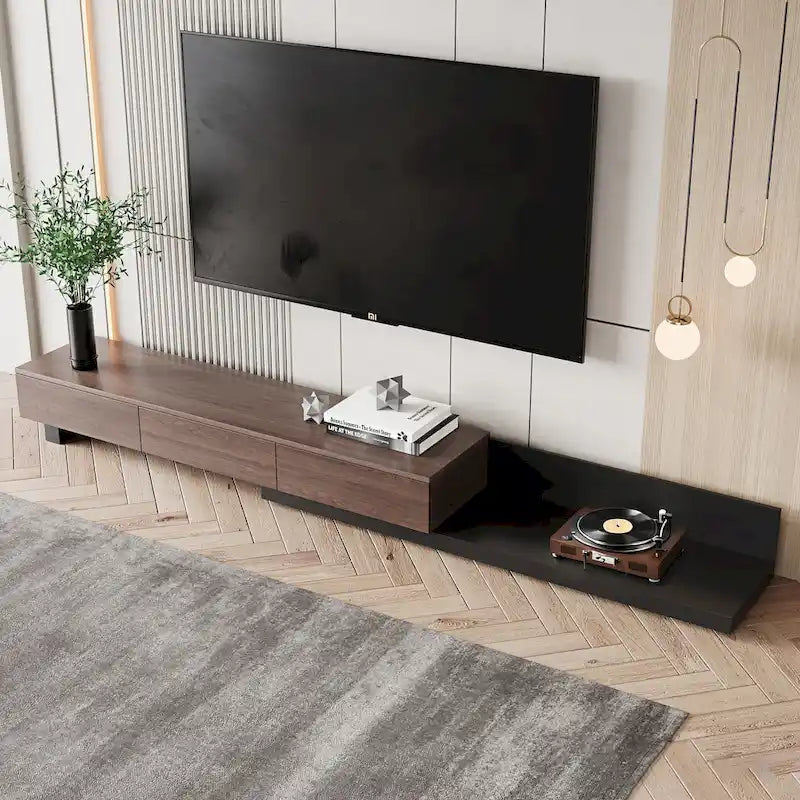 Mueble de TV Extensible con 3 Cajones, de 180 cm a 280 cm