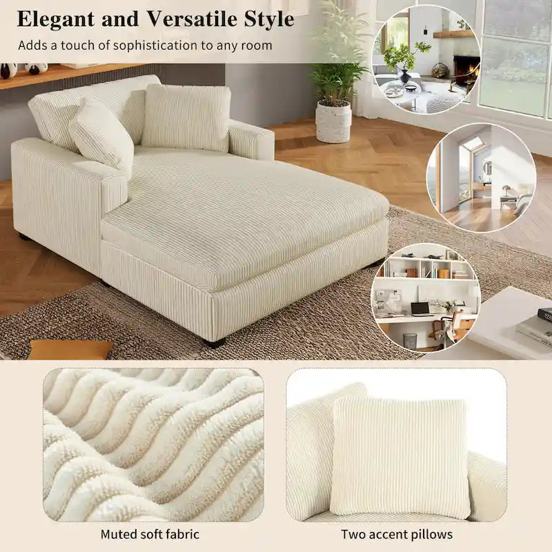 Sillón diván extragrande color beige