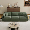 103 Sofá de 4 plazas Corduroy Modern Classic con asiento profundo y 4 cojines