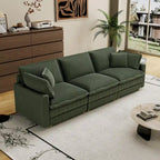 103 Sofá de 4 plazas Corduroy Modern Classic con asiento profundo y 4 cojines