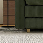 103 Sofá de 4 plazas Corduroy Modern Classic con asiento profundo y 4 cojines