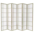 6 ft. Tall Double Cross Shoji Screen 6 Panels - Oriental Furniture