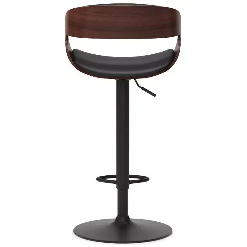 Taburete de bar ajustable Monaghan Bentwood negro - WyndenHall