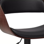 Taburete de bar ajustable Monaghan Bentwood negro - WyndenHall