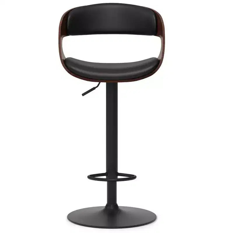 Taburete de bar ajustable Monaghan Bentwood negro - WyndenHall