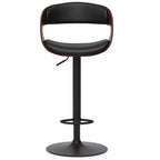 Taburete de bar ajustable Monaghan Bentwood negro - WyndenHall