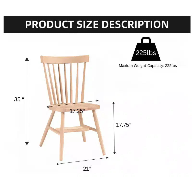 Silla Copenhague sin terminar - International Concepts: Madera maciza, Parawood, sin brazos