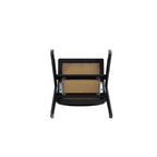 Juego de 4 sillas de comedor plegables de caña Lambinet negras/naturales - Manhattan Comfort: Estructura de fresno, no requiere montaje