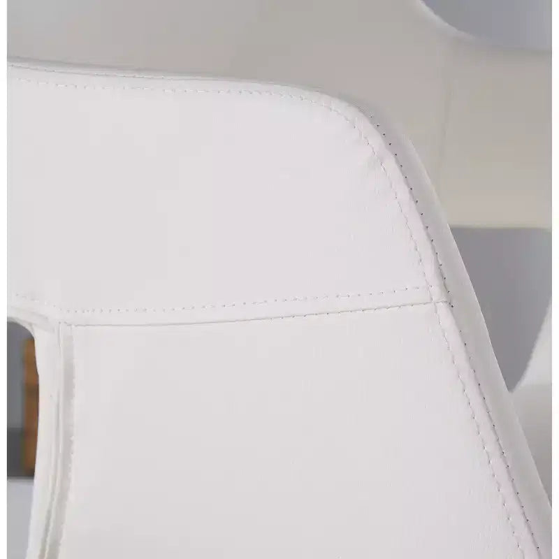 LumiSource Juego de 2 sillas de comedor Margarite, PU negro/metal blanco