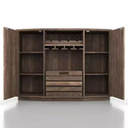 HOMES: Inside + Out Aparador de comedor inspirado en tablones de madera Candy con cajas extraíbles Roble recuperado: Almacenamiento de cocina, Estante para copas