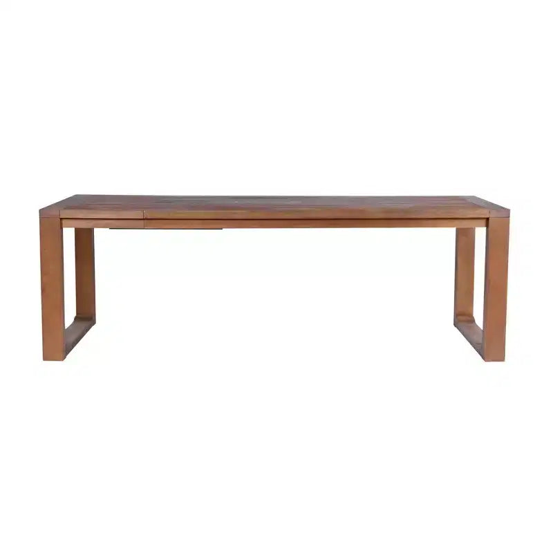 Juego de mesa de comedor extensible Rasmus de 5 piezas con sillas auxiliares, castaño - Boraam